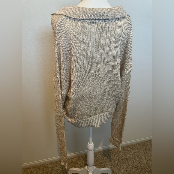 ⭐️Beige Women's Sparkling Knit Sweater - Picture 2 of 3